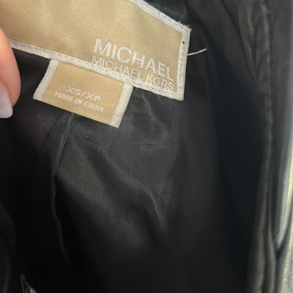 Bike sexy 100% genuine leather jacket by Michael Kors - Picture 12 of 15